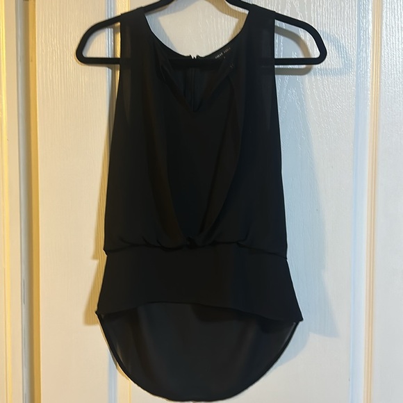 Black blouse with front layer detailing - Picture 3 of 3